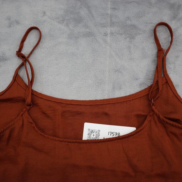 Who What Wear Shirt Womens S Orange Sleeveless Scoop Neck Layered Tank Top - Picture 6 of 11
